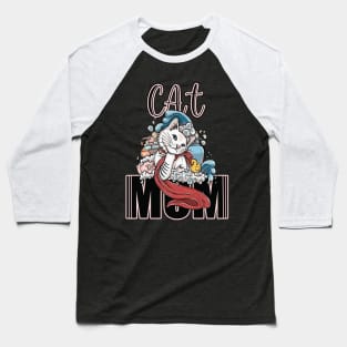 Cat Mom Baseball T-Shirt